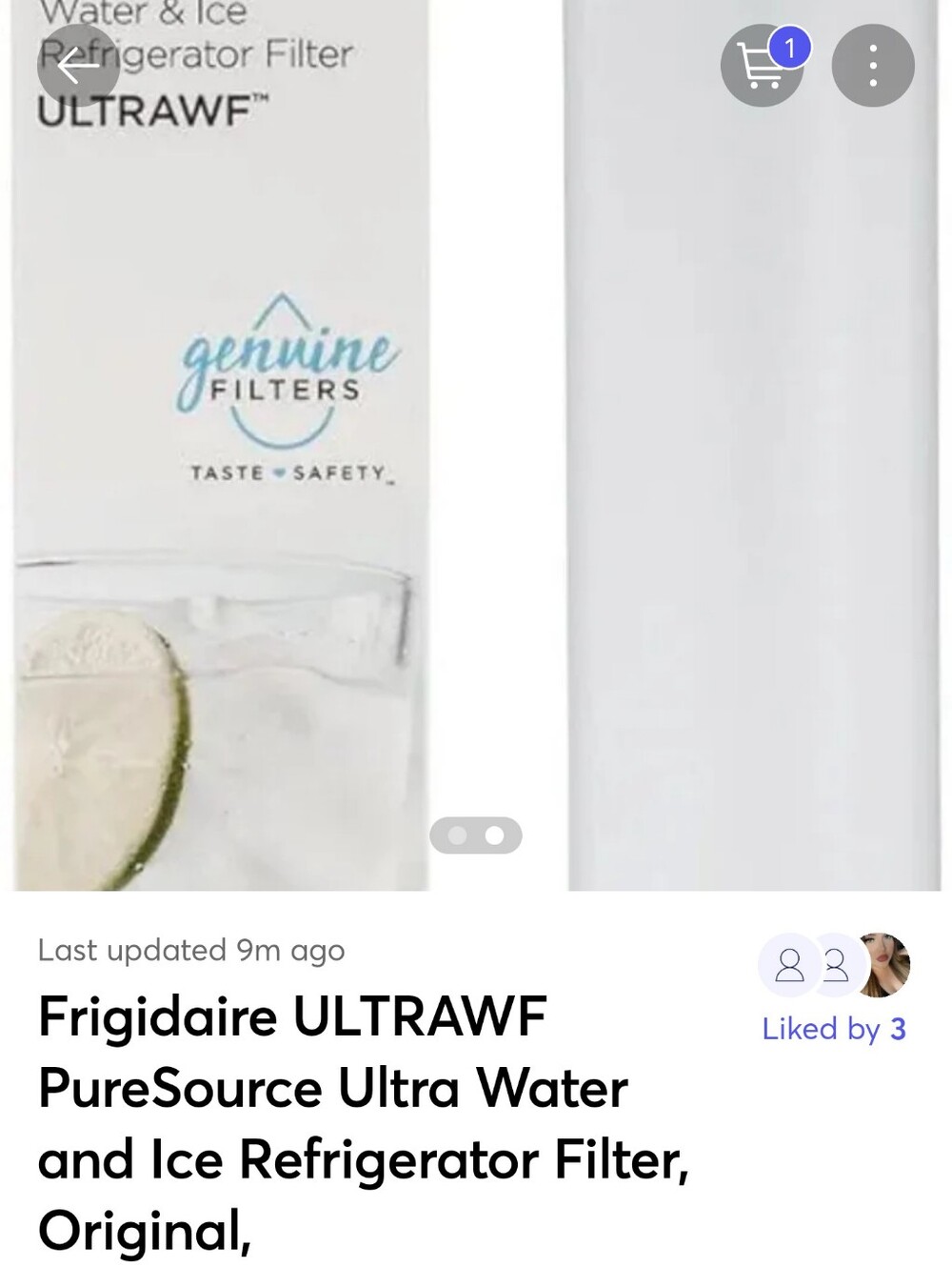 Frigidaire PureSource Ultra Water Filters 1 Pack